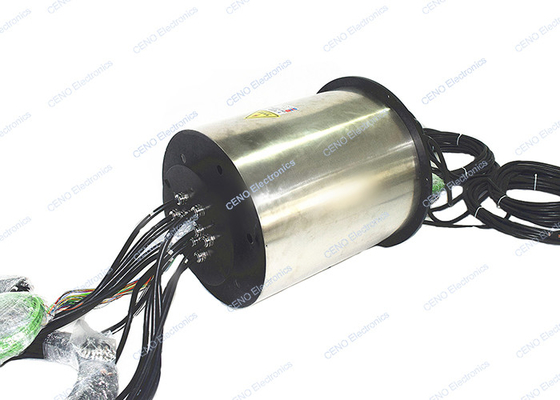 1000m Ethernet Endüstriyel Kayma Halkası 20 Kanal Sm Fiber Optik Dış Çap 600mm Karbon Fırça