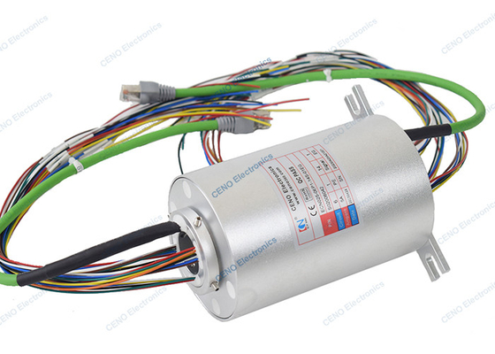 0 - 380V AC / DC Ethernet Sinyali Kayma Halkası 6 Devreli Elektrik Kollektörü ile Uyumlu