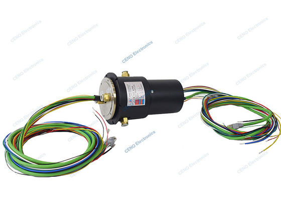 0 - 480V AC/DC Elektrik Konnektörlü Pnömatik Döner Rakor / Ethernet Sinyal Kayma Halkası