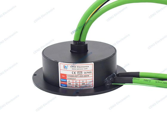 IP51 & 300RPM ile düşük sıcaklıklı 100M Ethernet Pancake Slip Ring Toplayıcı