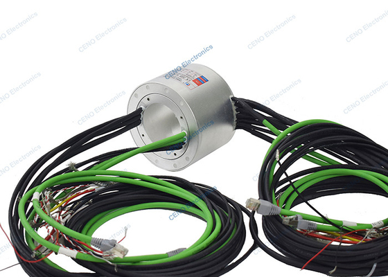 Alt Sıcaklıklı Ethernet Sinyalı Kayma Halkaları Through Hole iç çapı 65mm