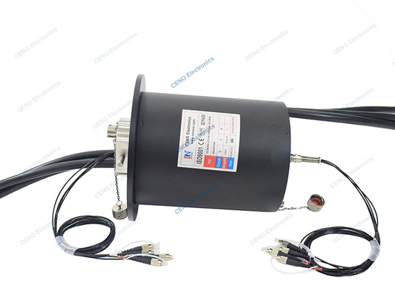 4 Kanal SM MM Fiber Optic Rotary Joint Slip Ring Forj'ler ile Robot için