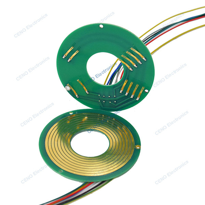Pancake Slip Ring PCBA tarzı ve elektrik gücü ve robot kolları için sinyal