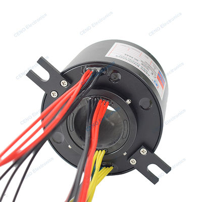 4 devreli Elektrik Gücü ve endüstri için seçenekli Delikten Geçmeli Kayma Halkası