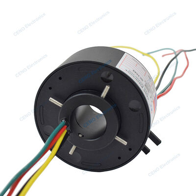 Through Hole Slip Ring with 4 circuits Electric Power 25A and Optional